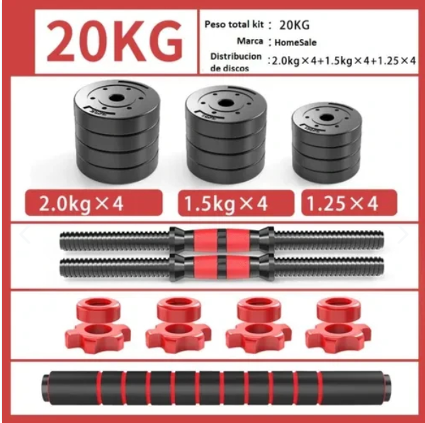 Kit De Pesas Mancuernas 20k