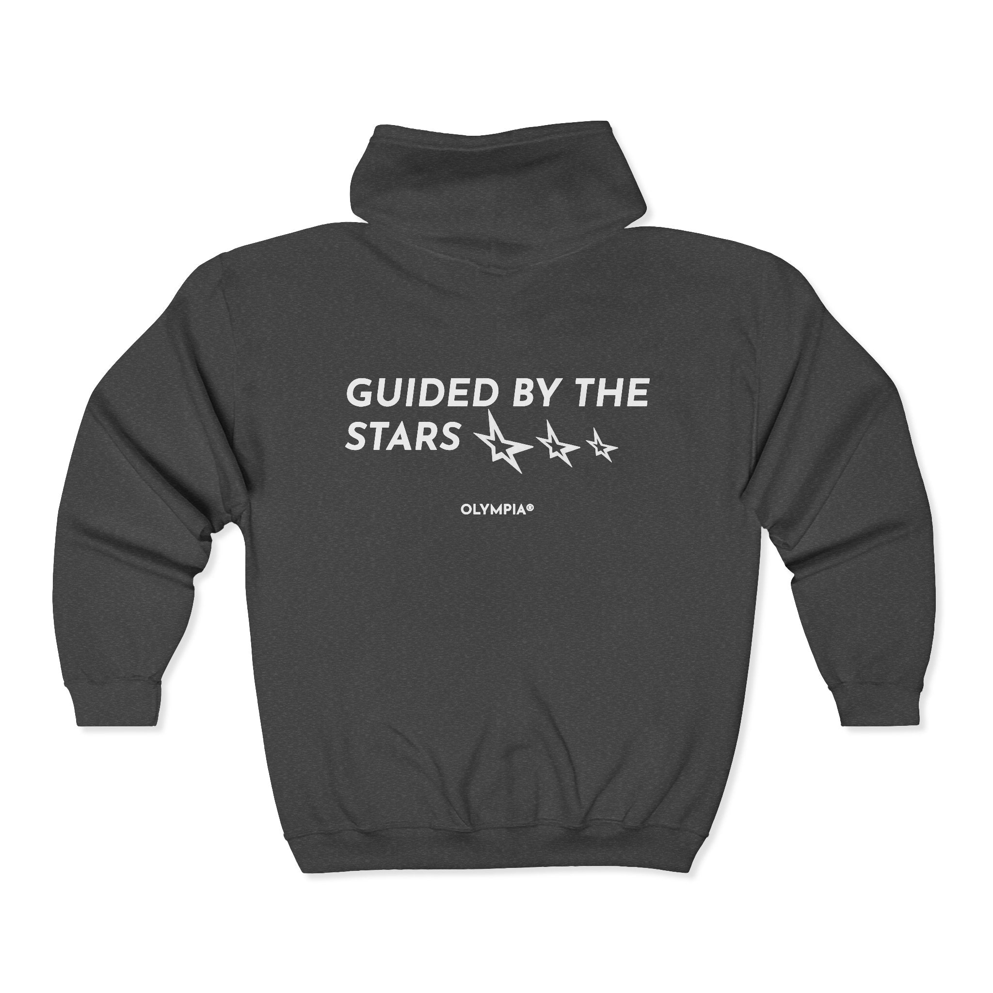 Zip Hoodie Grey "Guided By The Stars"