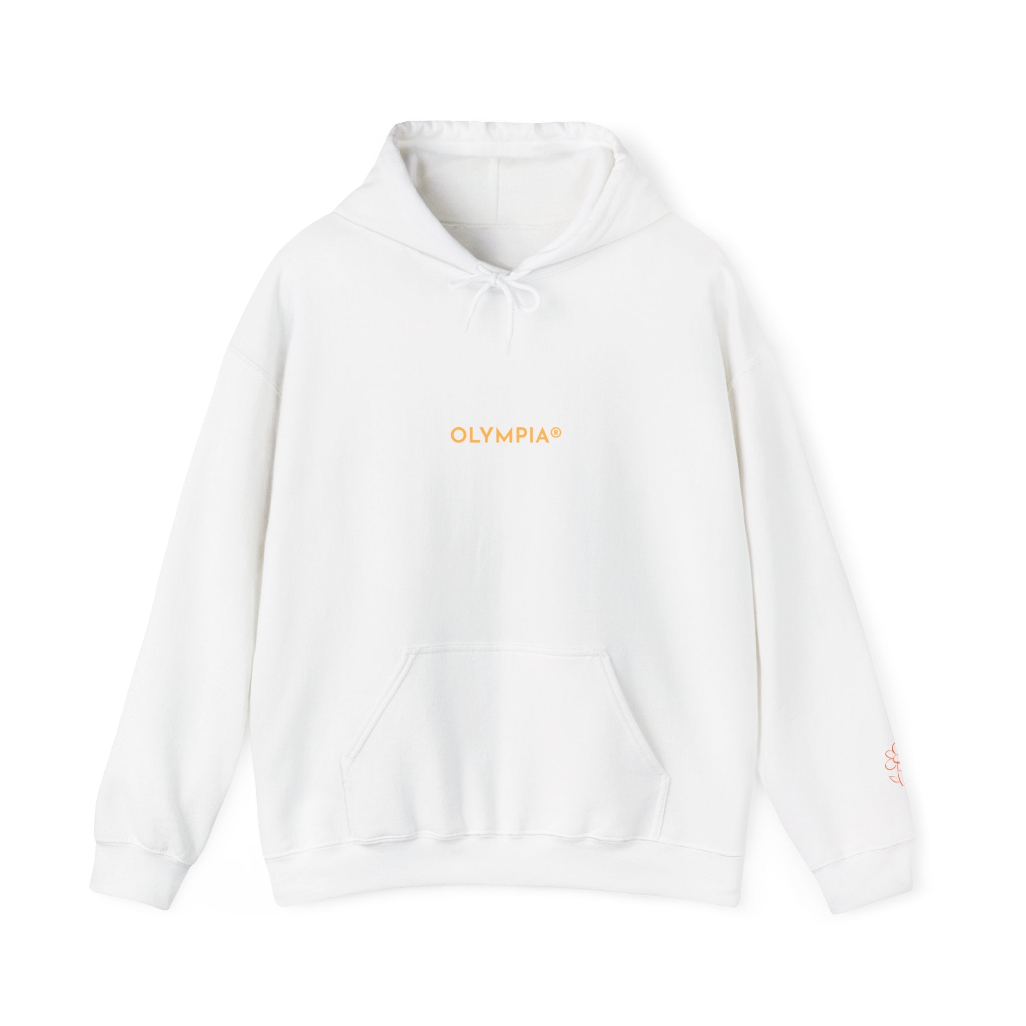 Red/White Heavy Hoodie "Every Petal Tells A Different Story"