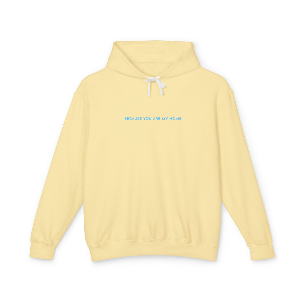 Yellow Lightweight Hoodie "You Feel Like Home"
