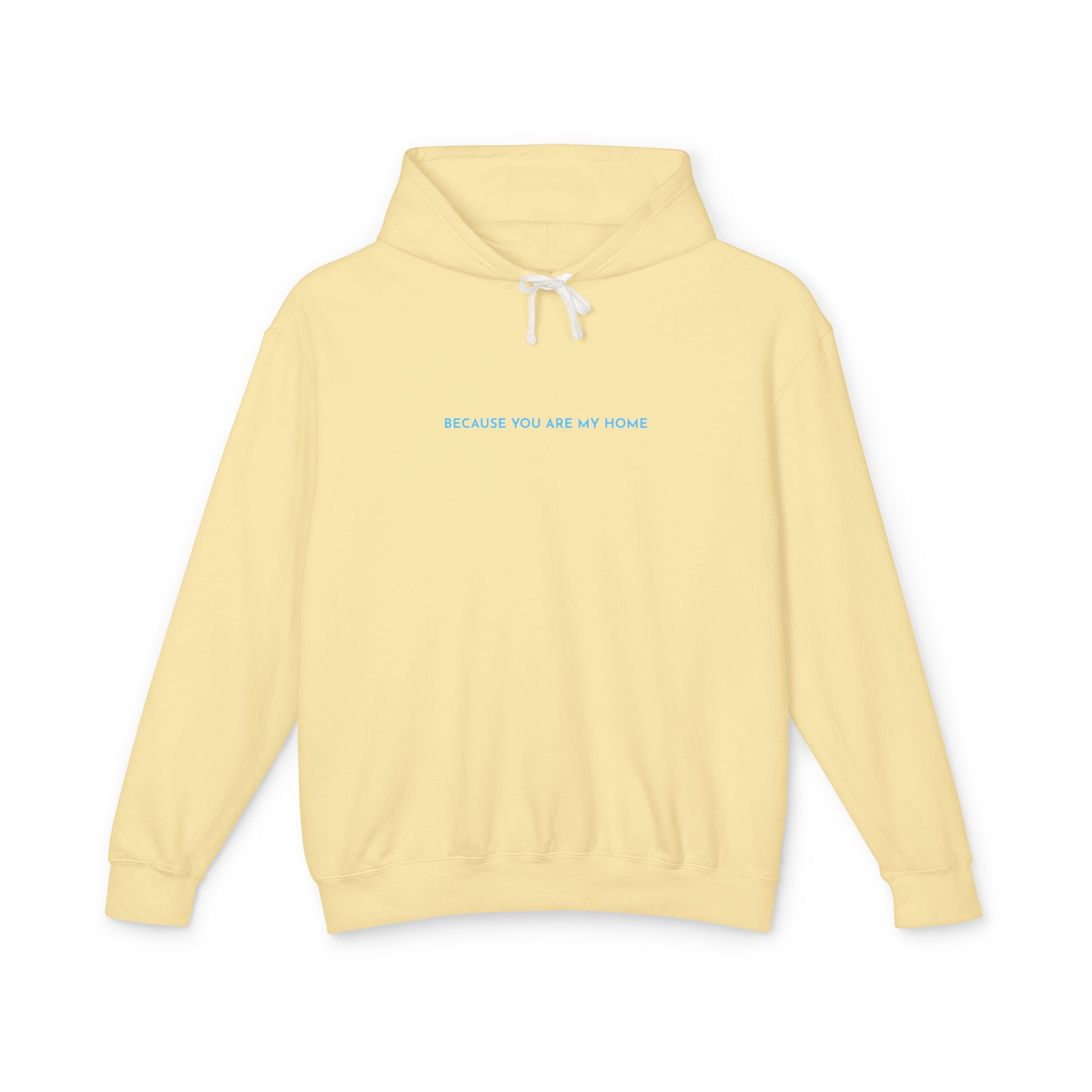 Yellow Lightweight Hoodie "You Feel Like Home"