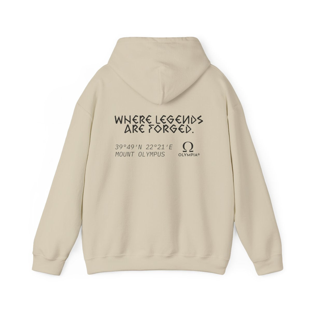 Brown Heavy Hoodie "Where Legends Are Forged"