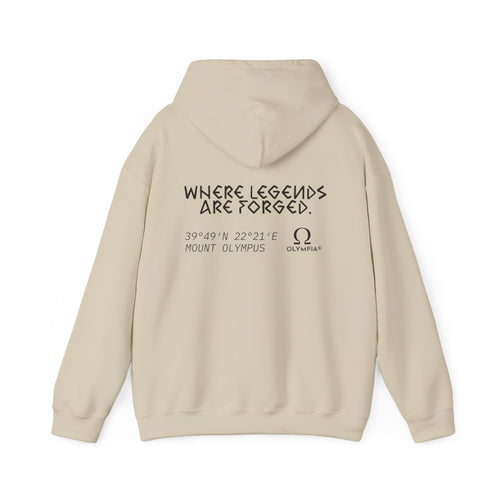 Brown Heavy Hoodie "Where Legends Are Forged"