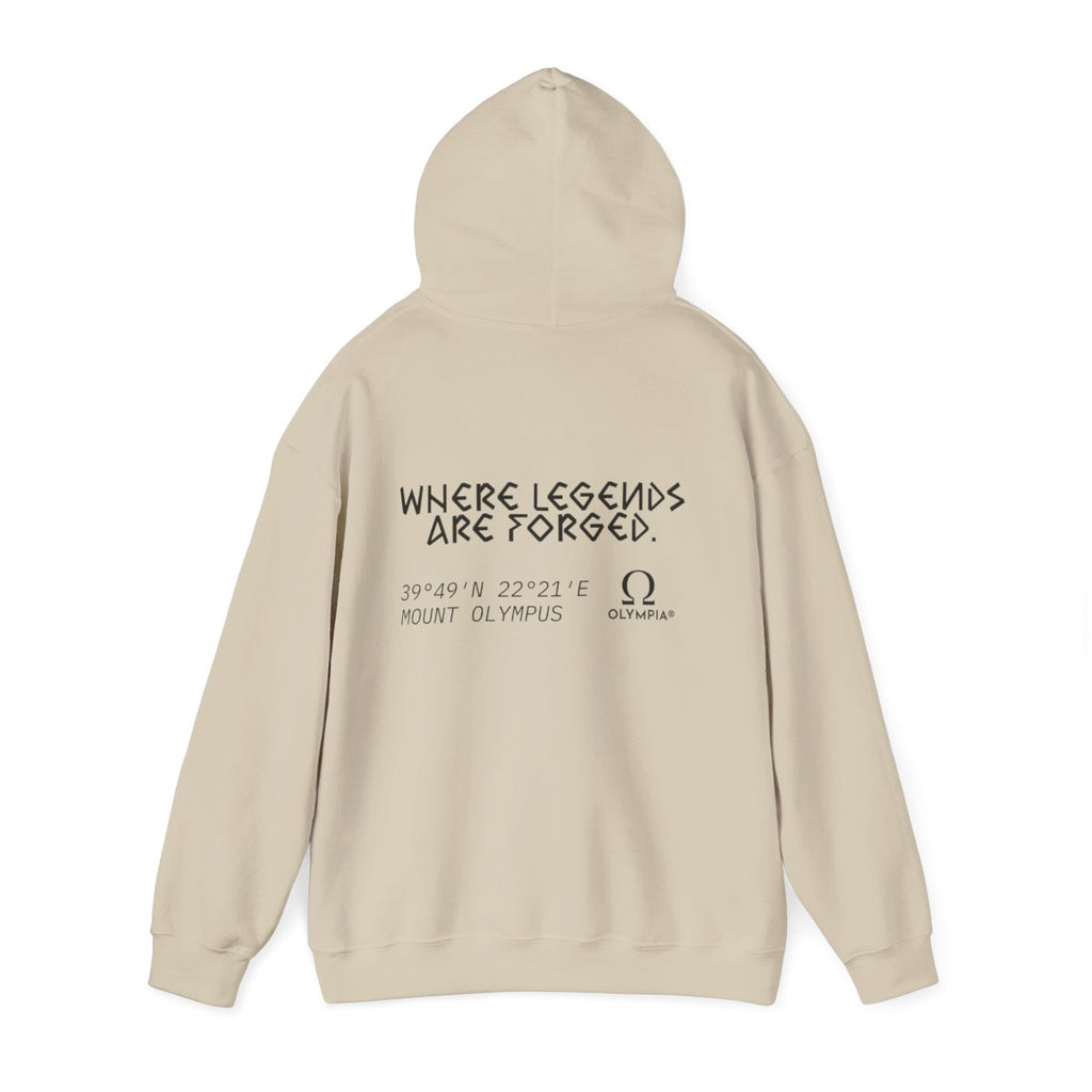 Brown Heavy Hoodie "Where Legends Are Forged"