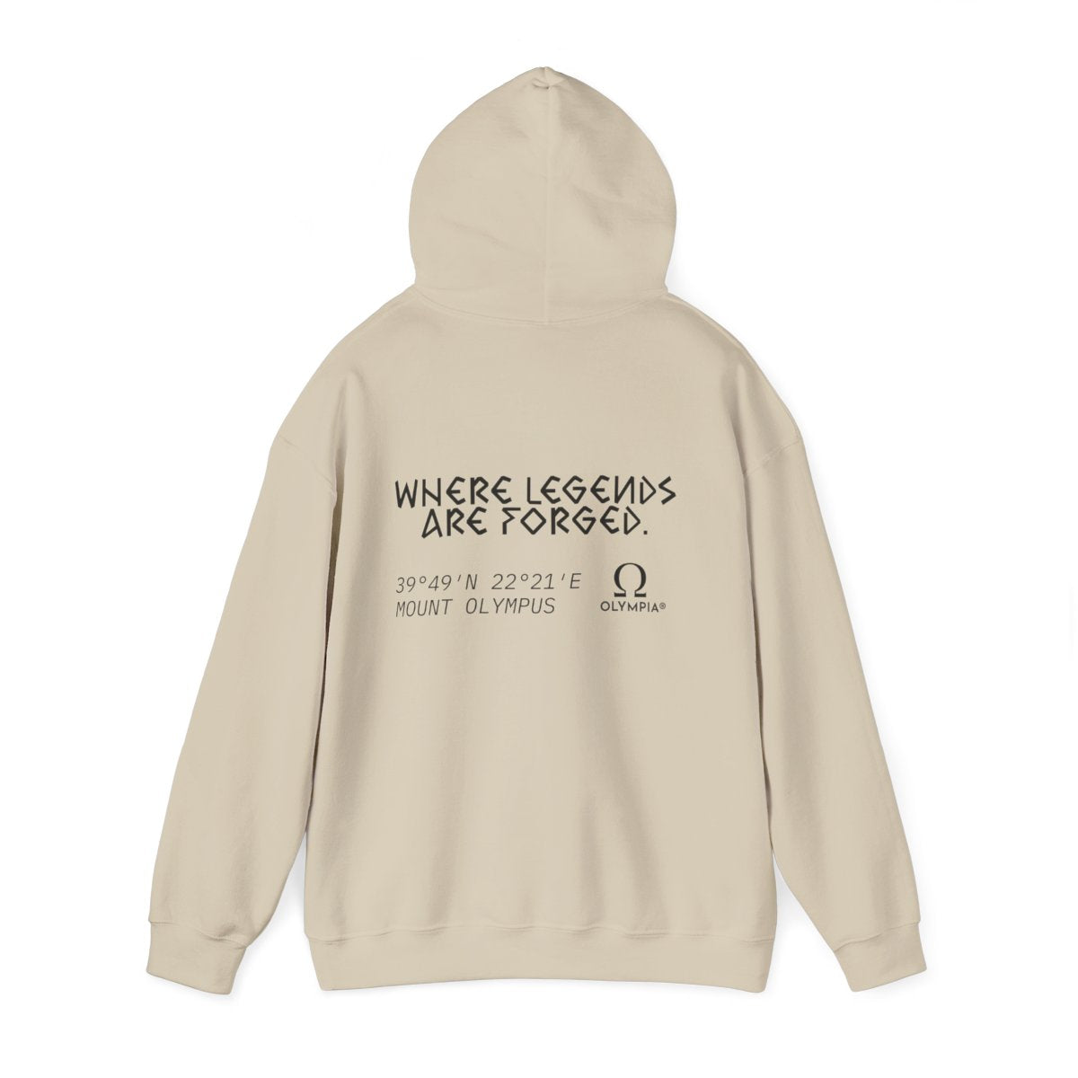 Brown Heavy Hoodie "Where Legends Are Forged"
